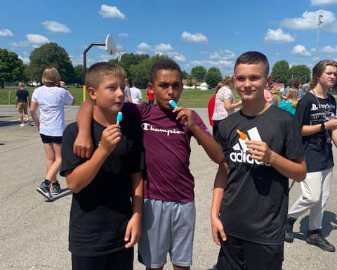 KMS boys with popsicles